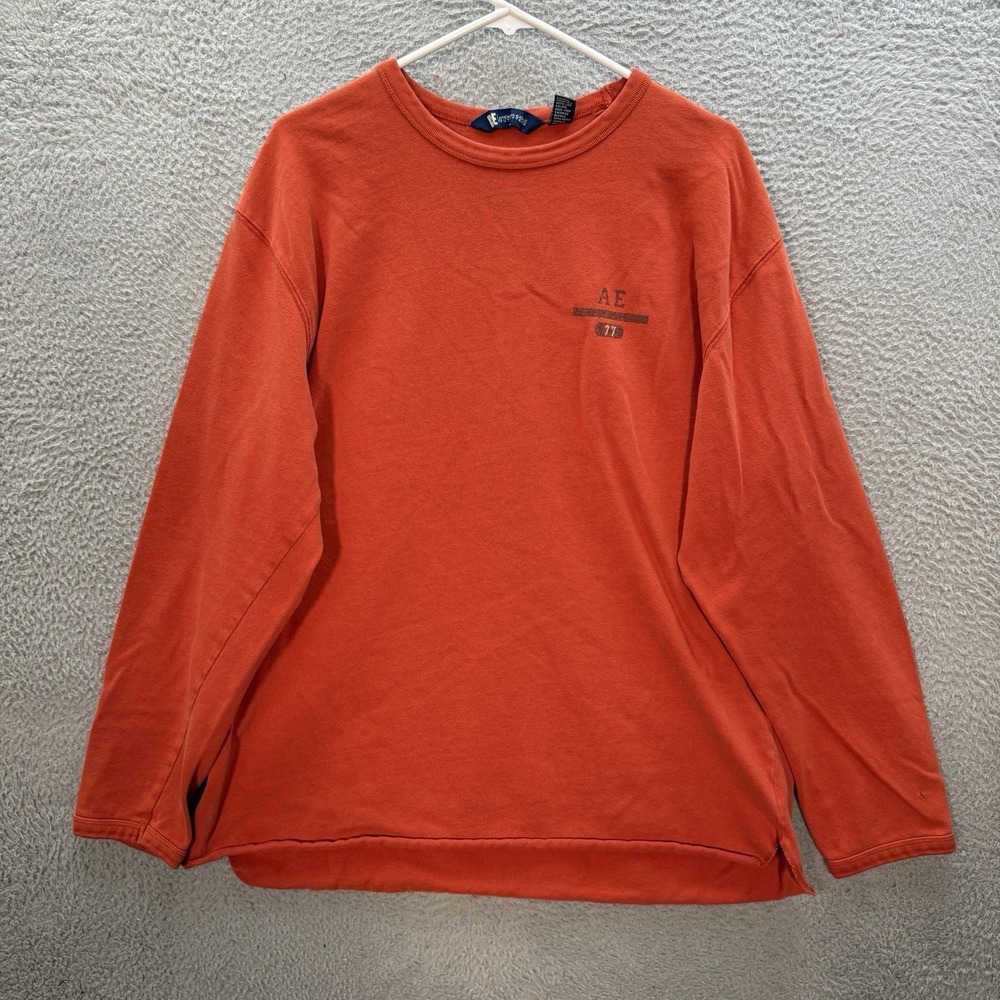 Vintage American Eagle Shirt Adult Large Orange Grunge Skater 1990s Y2K Faded